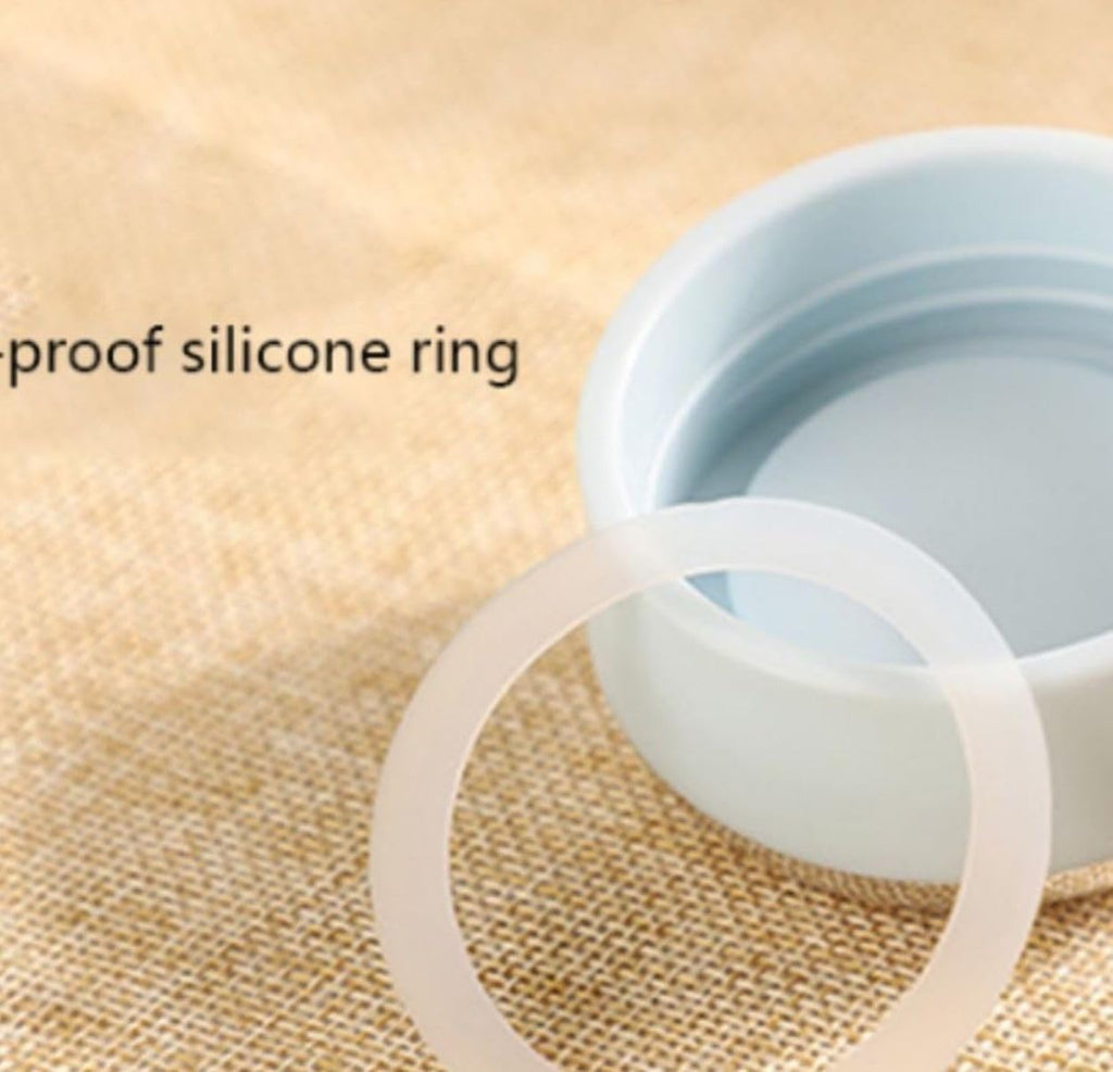 Nice Premium 400ml Silicon Protected Leak Proof Vacuum Flask, Glass Water Bottle for School/College, Easy to Carry (Any Color) (BPA Free) ONE3 Novelty