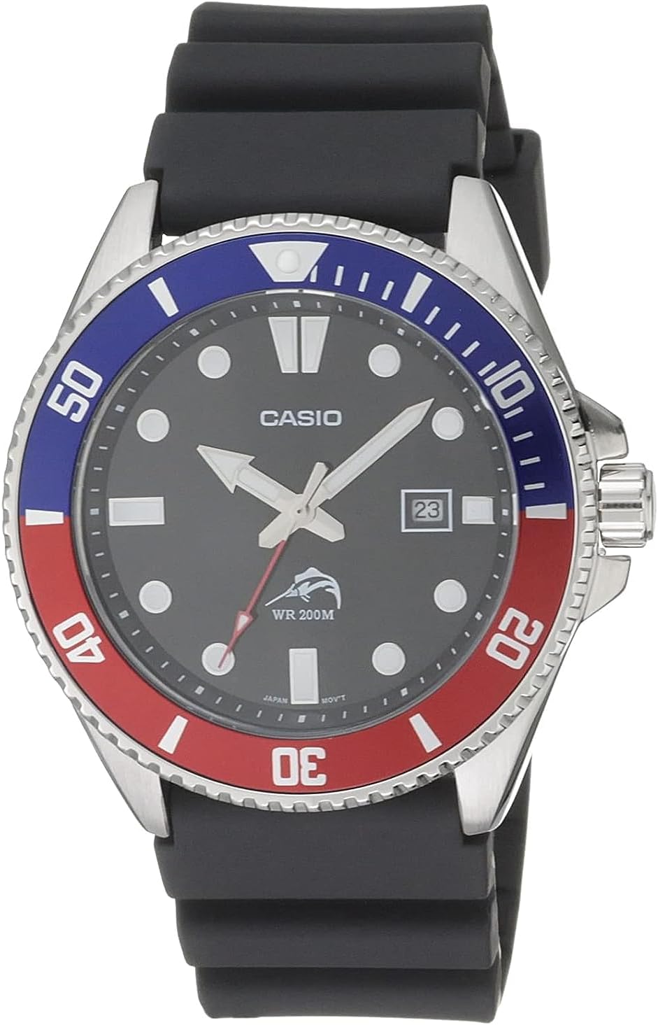 Casio MDV106 Series | Unisex Analog Watch | 200M WR | Stainless Steel Case | Resin Band | 2 Hand Analog (HR, Min, SEC) | Date Display | Screw Down Crown/Screw Down Caseback | 3 Year Battery